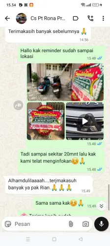 Testimonial Papan Bunga toba